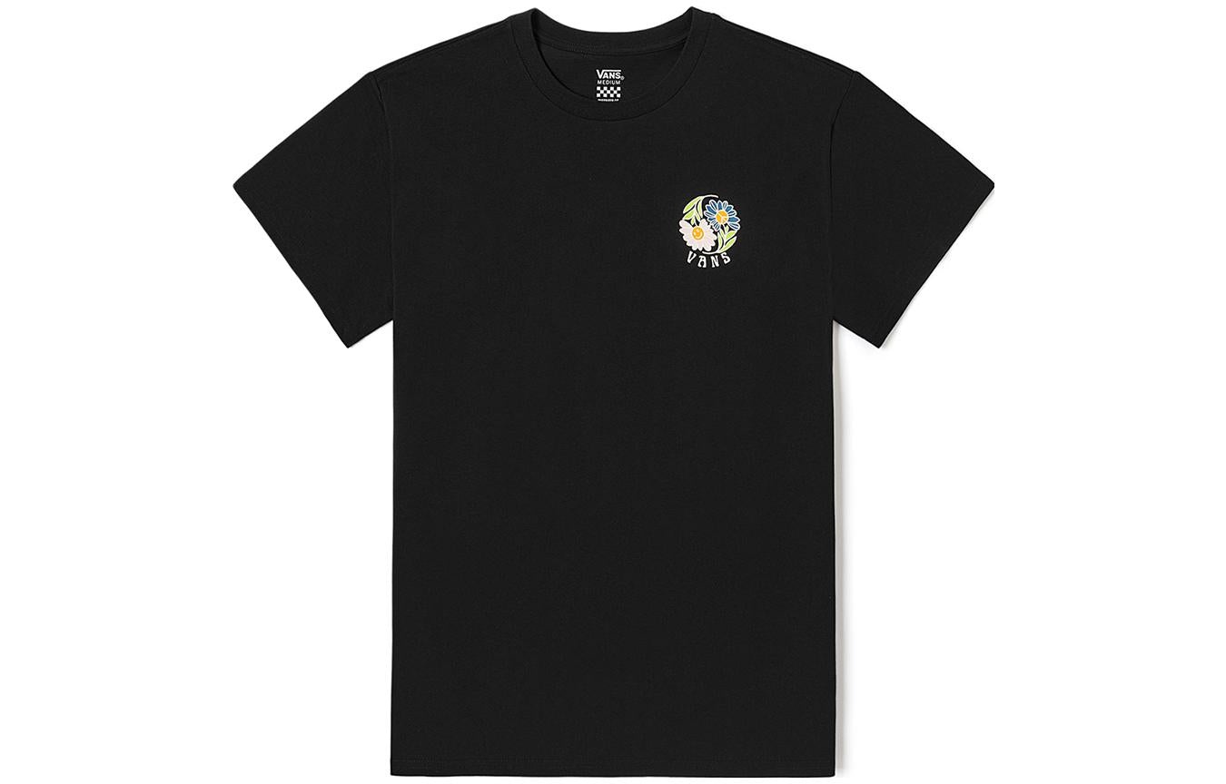 (WMNS) Vans Flower T-shirt 'Black' VN0008ZDBLK - 1