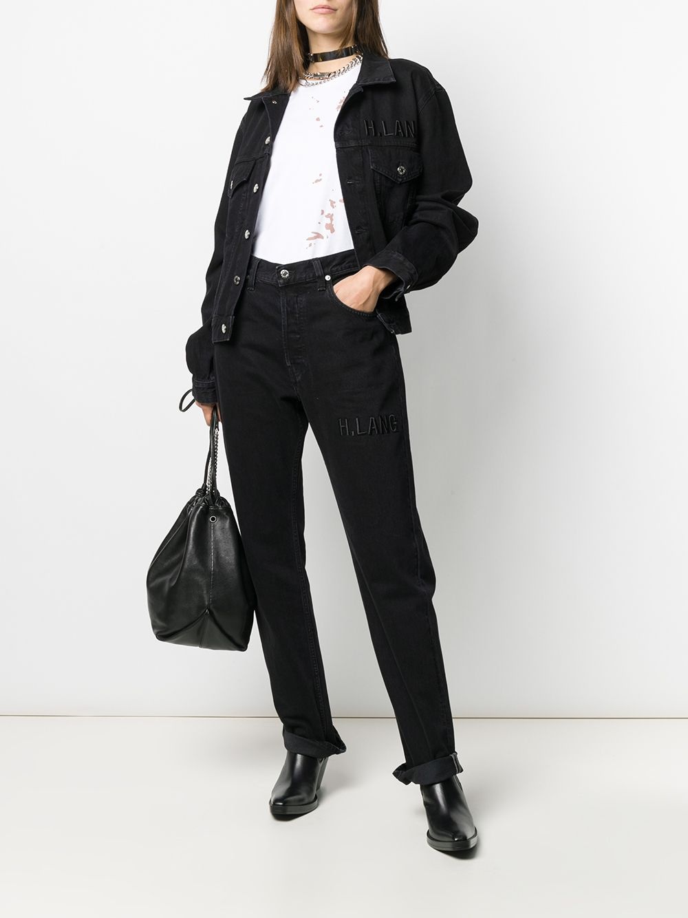 high-rise straight leg jeans - 6