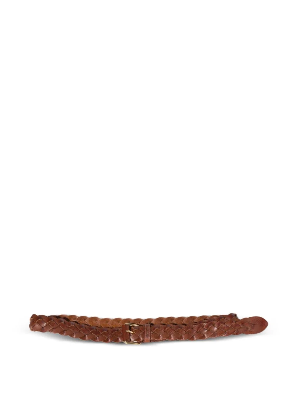 woven leather belt - 1