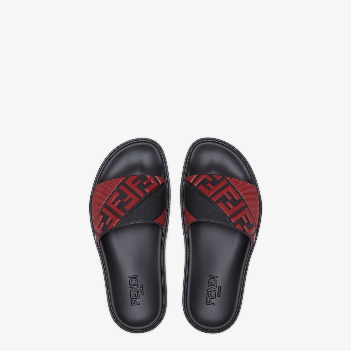 Black rubber slides - 4