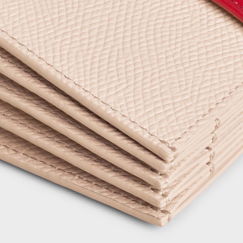 BICOLOUR ACCORDEON CARD HOLDER IN GRAINED CALFSKIN 4