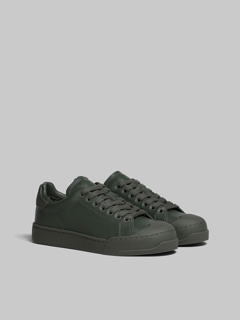 DADA BUMPER SNEAKER IN GREEN LEATHER - 2