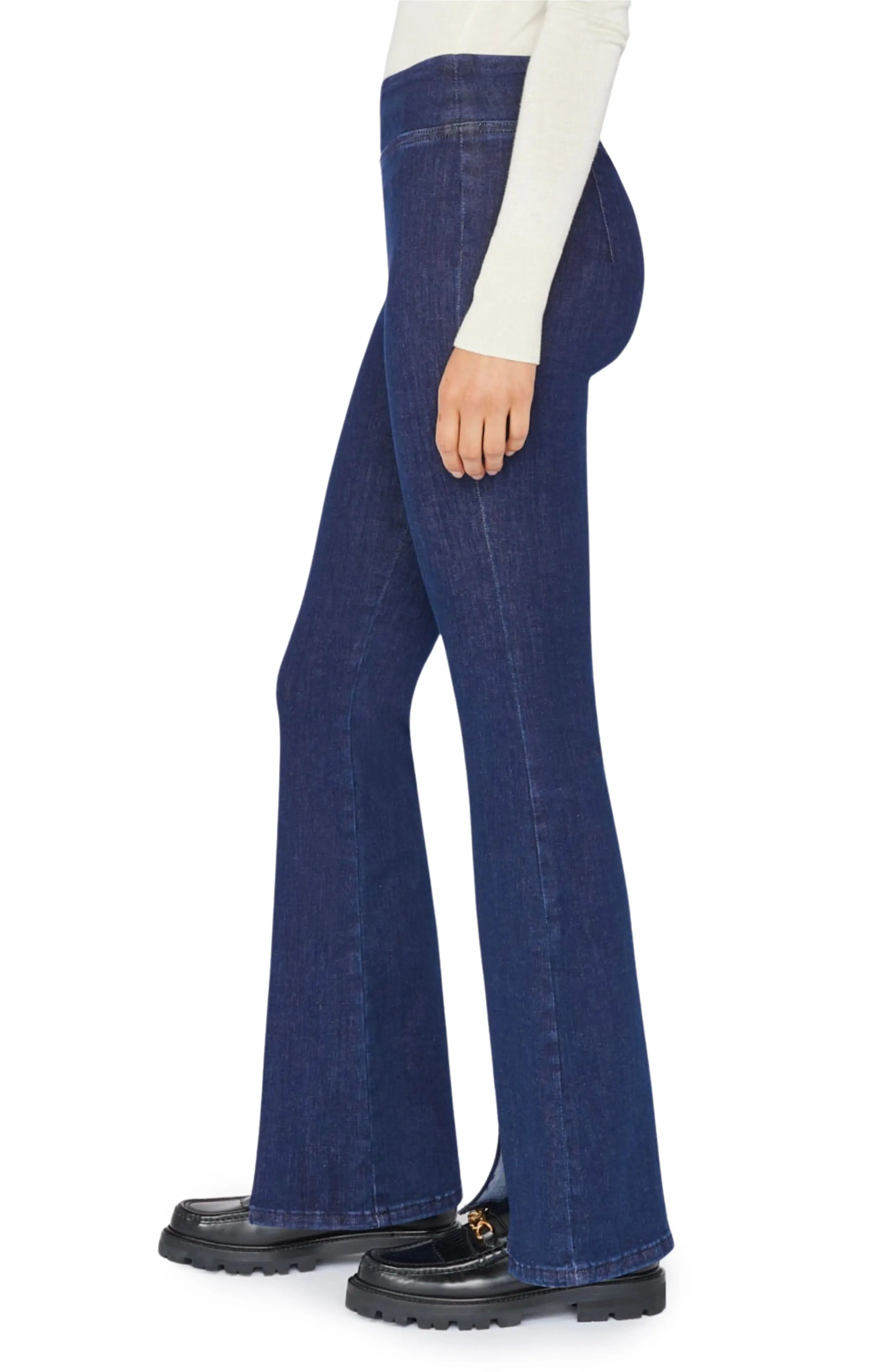 The Jetset Front Slit Flare Pull-On Jeans - 3