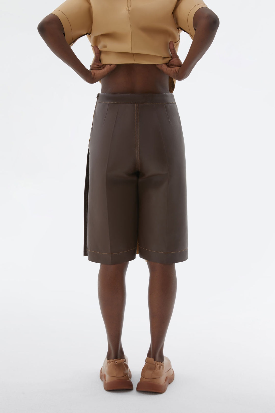 BROWN PANT SKIRT - 4