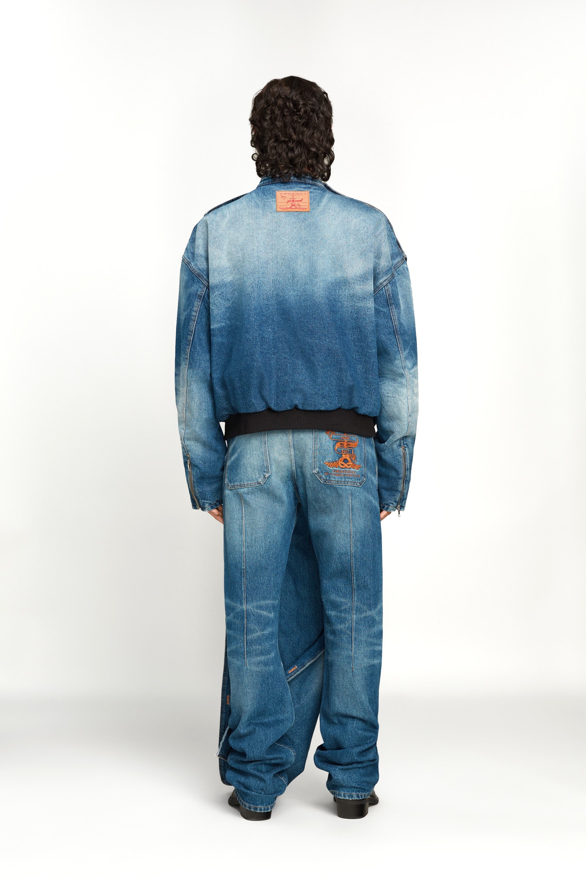 Snap Off Denim Bomber Jacket - 6