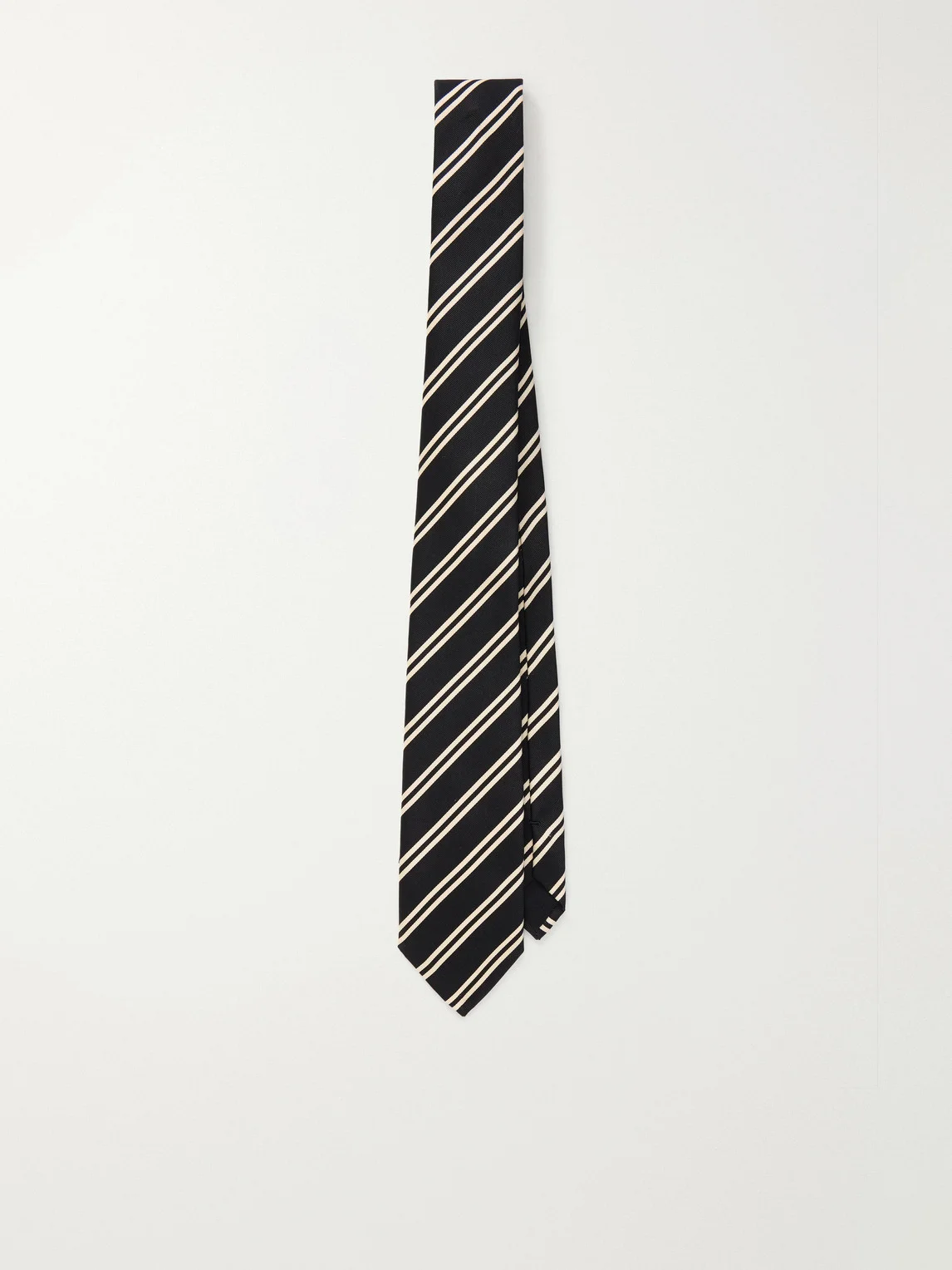 7cm Striped Silk-Twill Tie - 1
