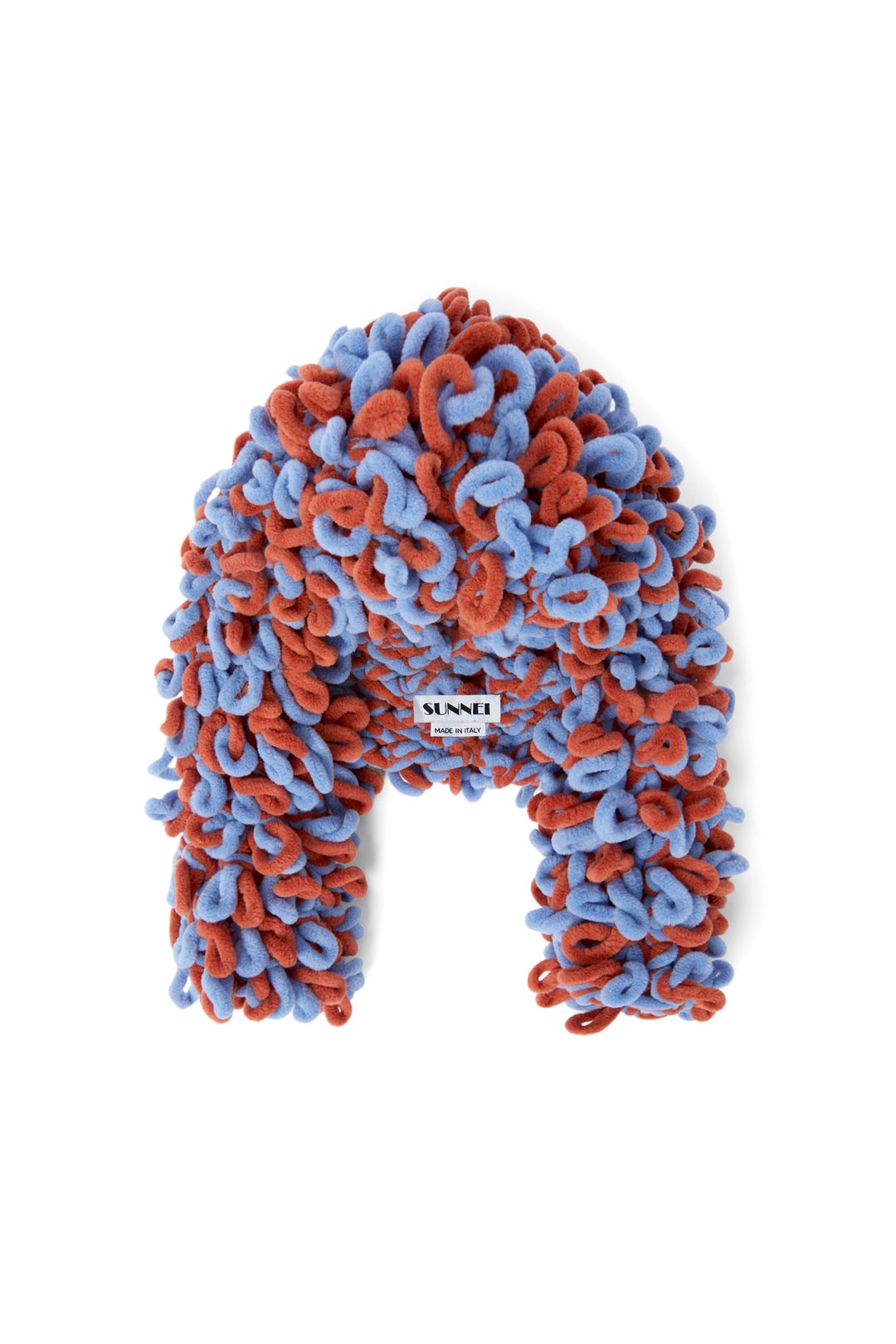 CINIGLIA HOOD / coral & azure - 1
