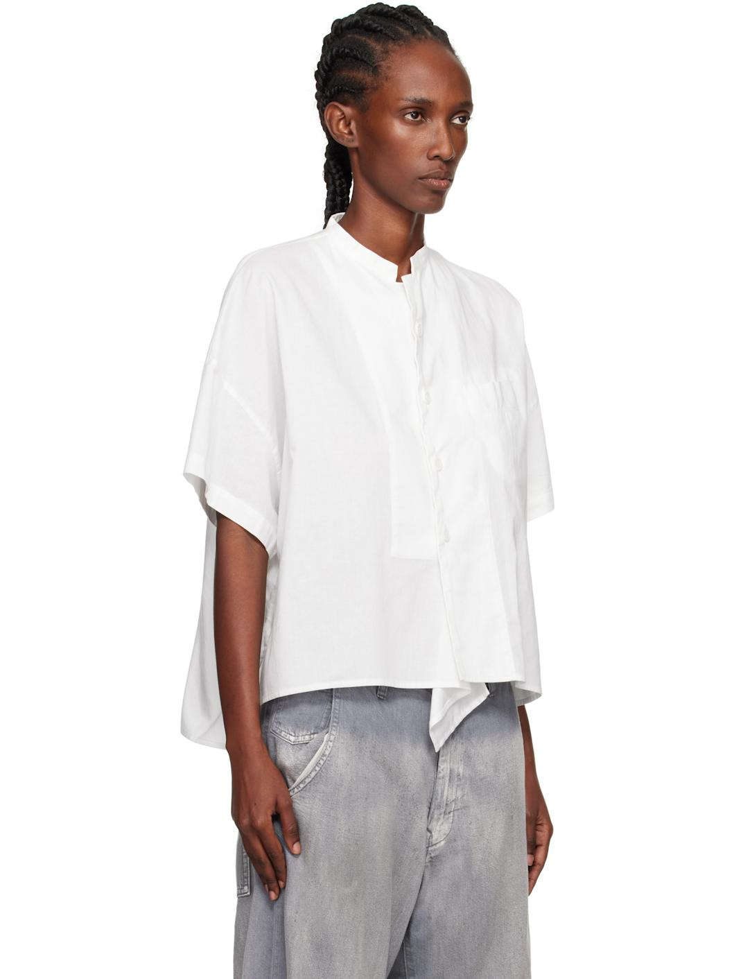 White N-Half Sleeve Box Shirt - 2