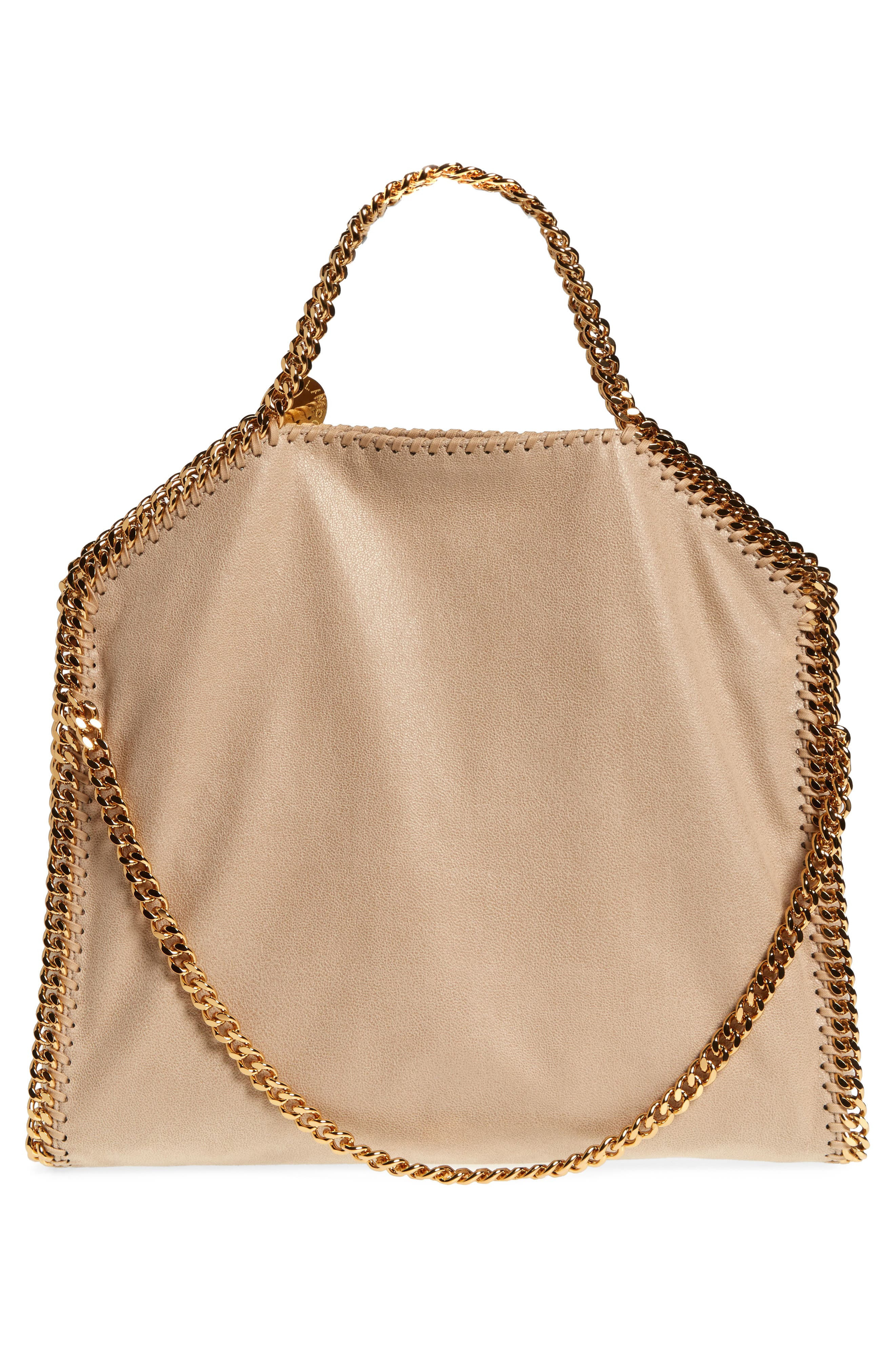 Stella McCartney Falabella Faux Leather Foldover Tote in 9300 Butter Cream at Nordstrom - 4