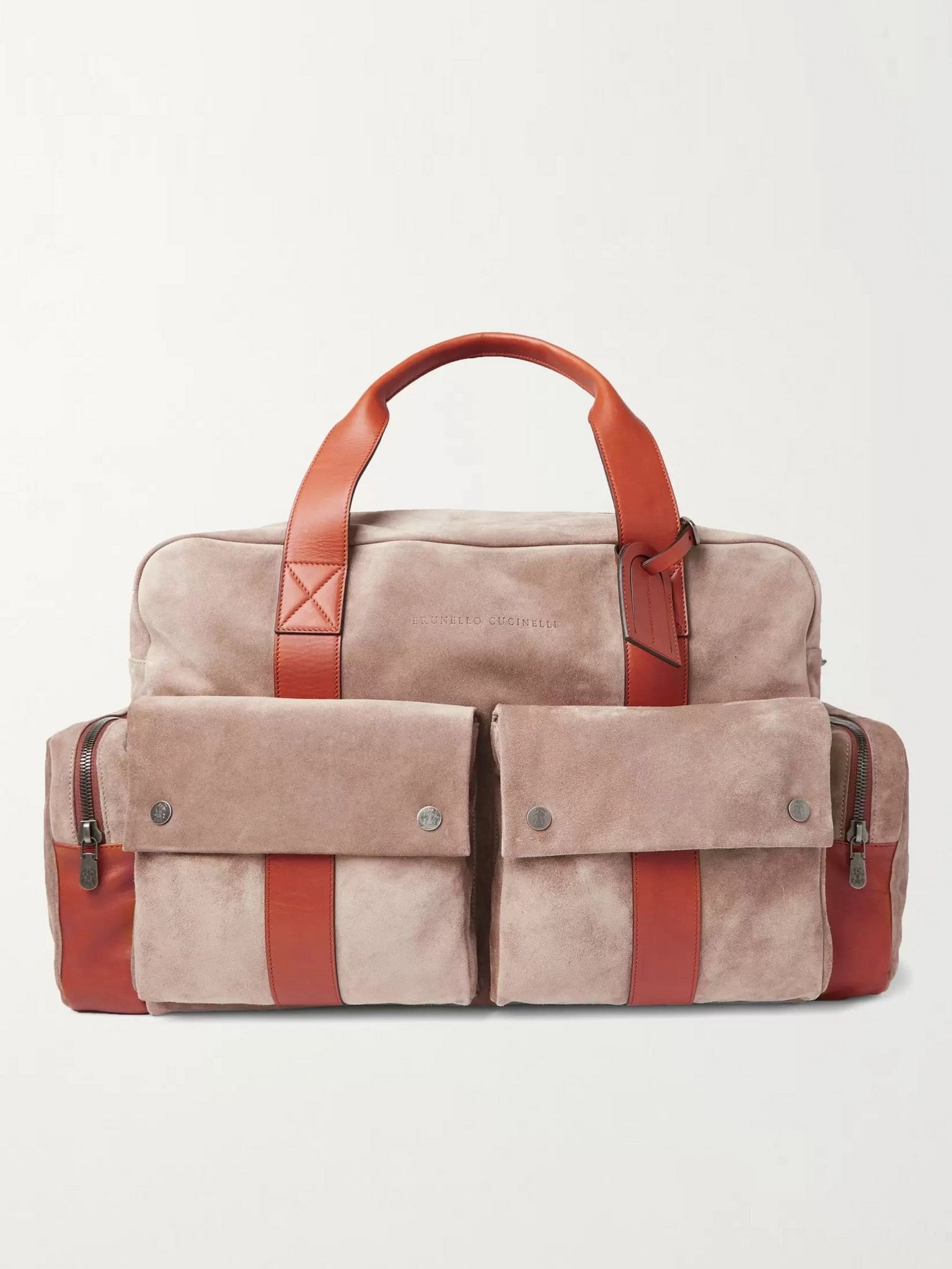 Leather-Trimmed Suede Holdall - 1