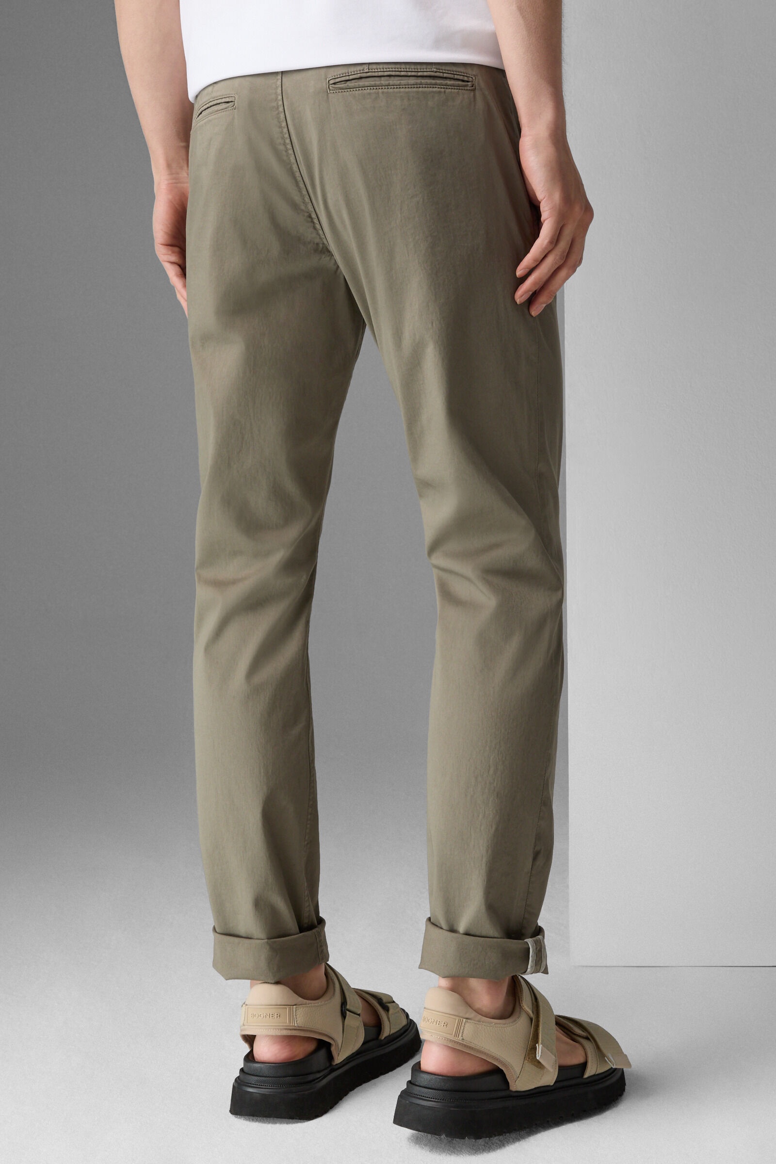 Niko Prime fit chinos in Olive green - 3