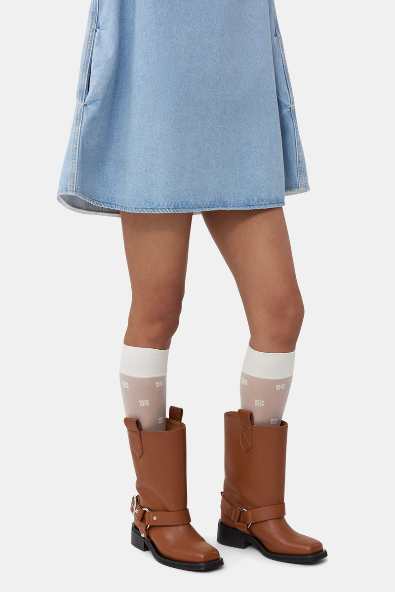 GANNI WHITE BUTTERFLY LACE SOCKS outlook