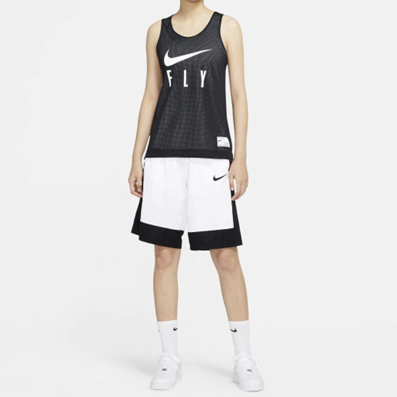 Nike (WMNS) Nike Swoosh Fly Reversible Basketball Jersey 'Black White' CK6608-010 outlook