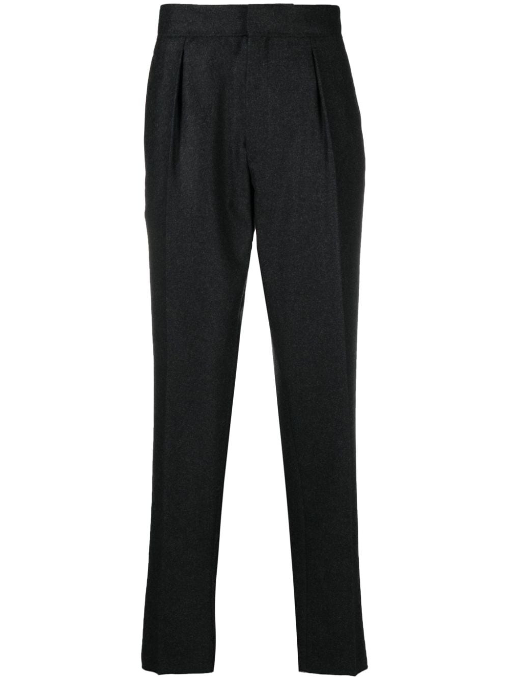felted tapered-leg trousers - 1