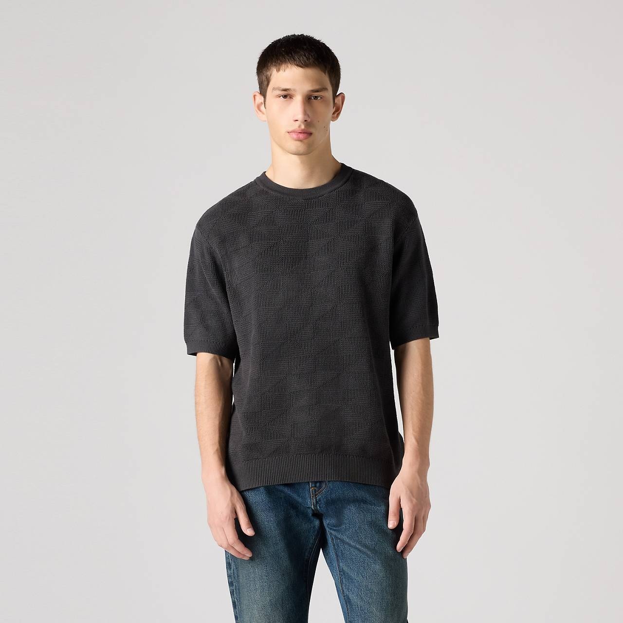 ANI SHORT SLEEVE SWEATER T-SHIRT - 1