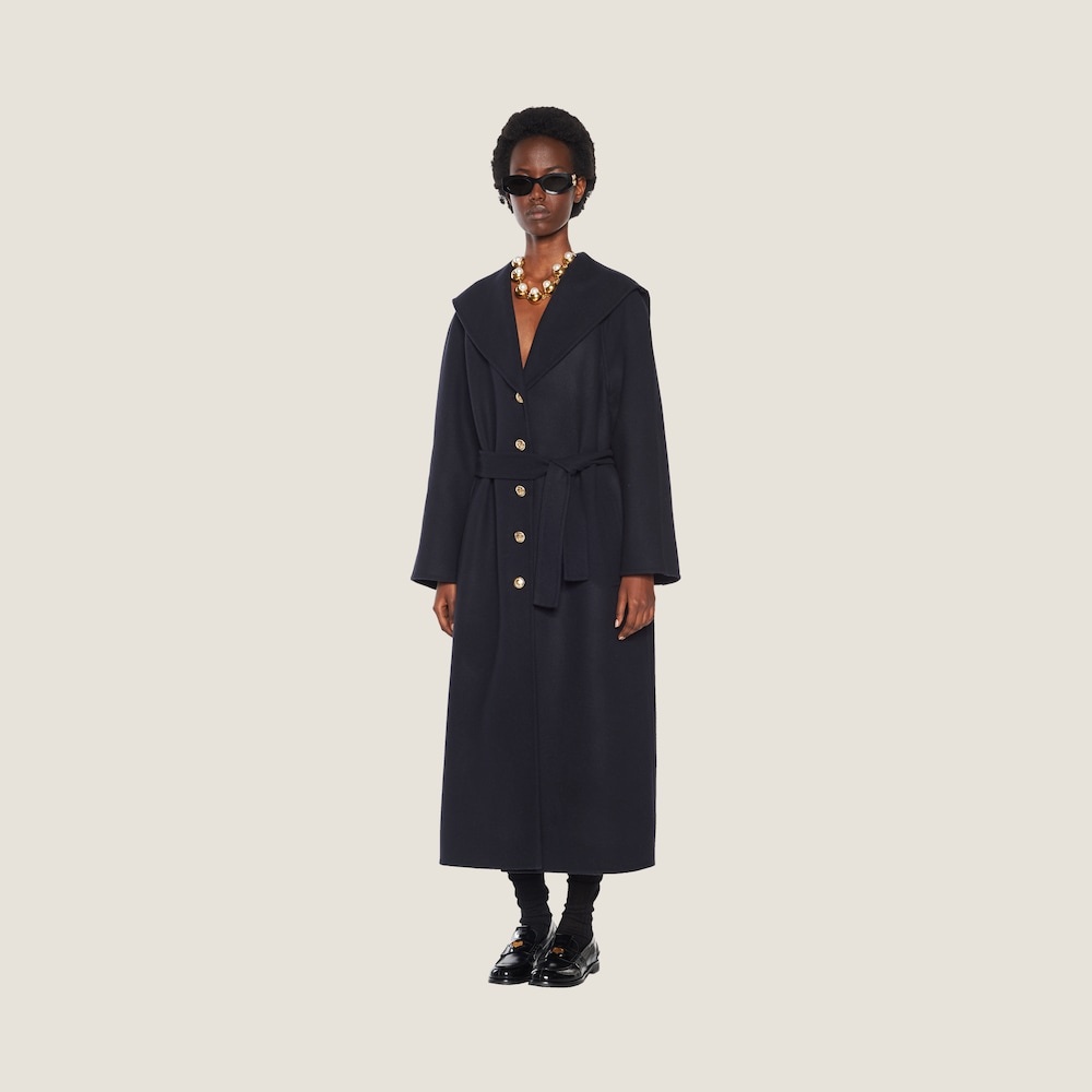 Single-breasted textured wool coat - 2