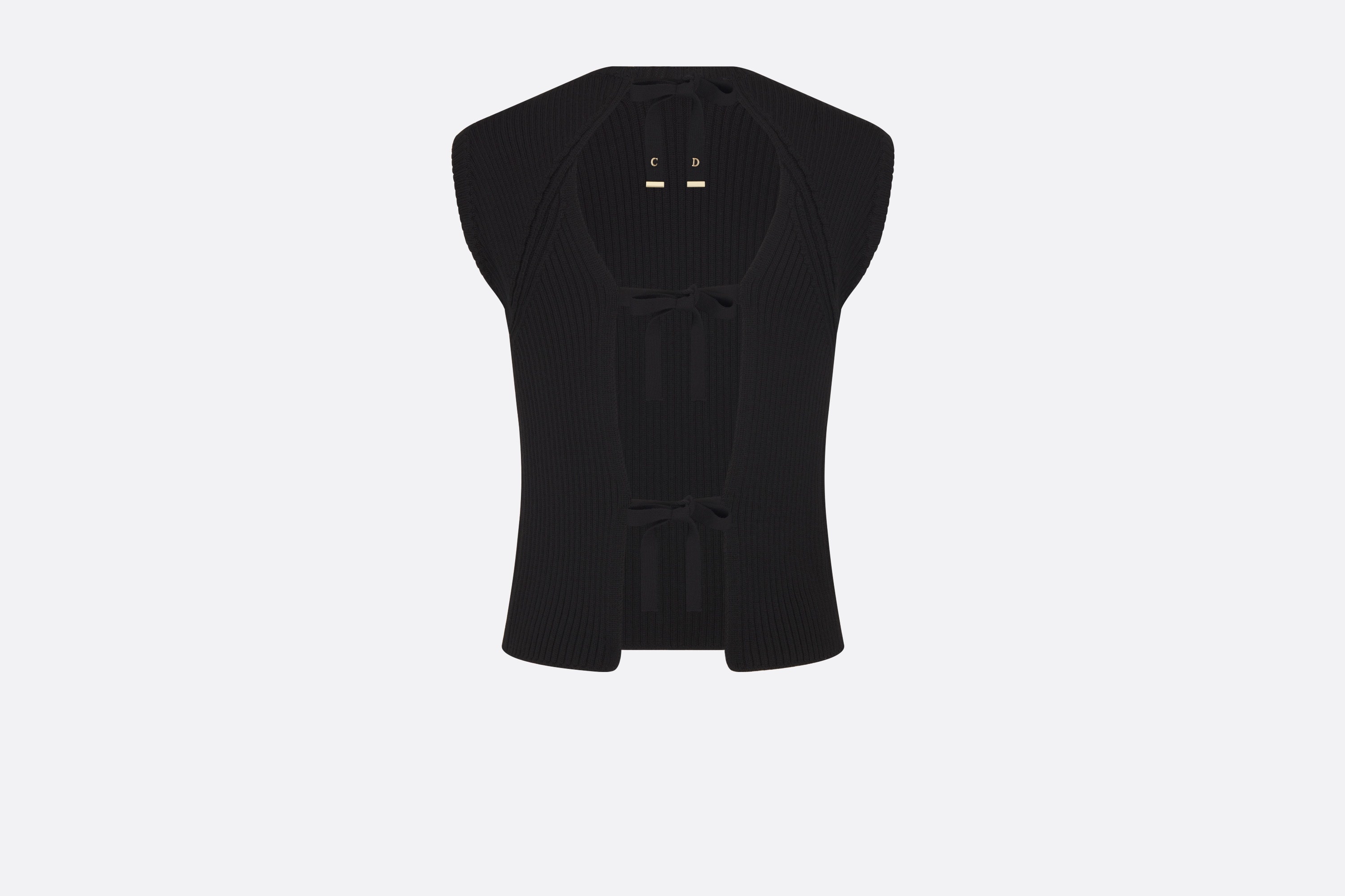 Sleeveless Open-Back Sweater - 2