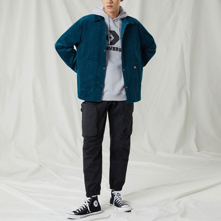 Converse Corduroy Button Shirt 'Blue' 10024006-A02 - 3