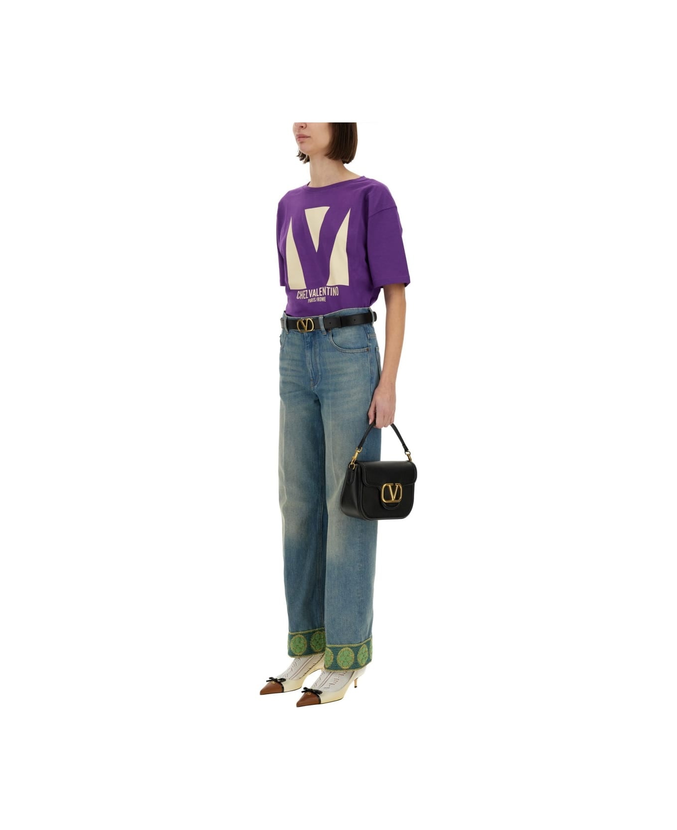 "chez Valentino" Print T-shirt - 2