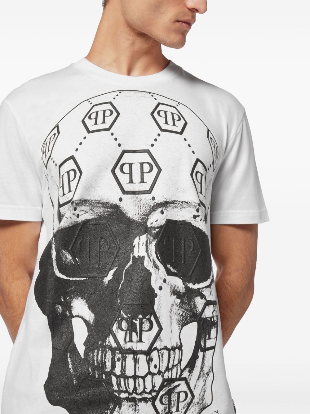 skull-print round-neck T-shirt - 5