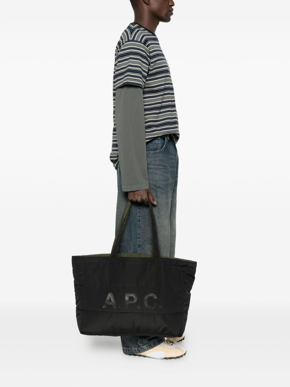 quilted logo-print tote bag - 2