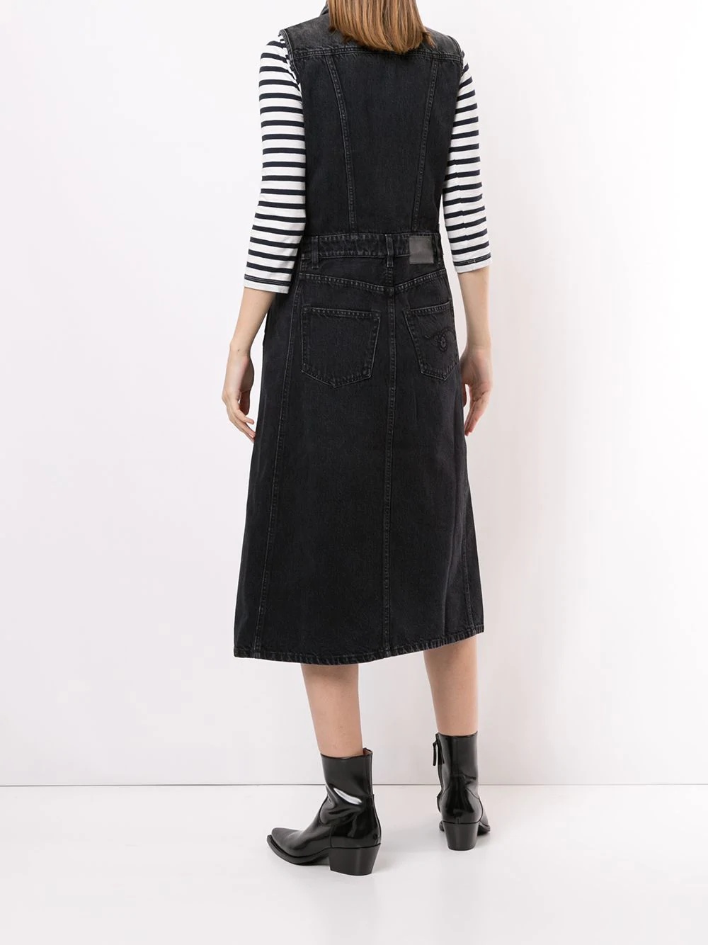 Jake button-through denim midi dress - 4