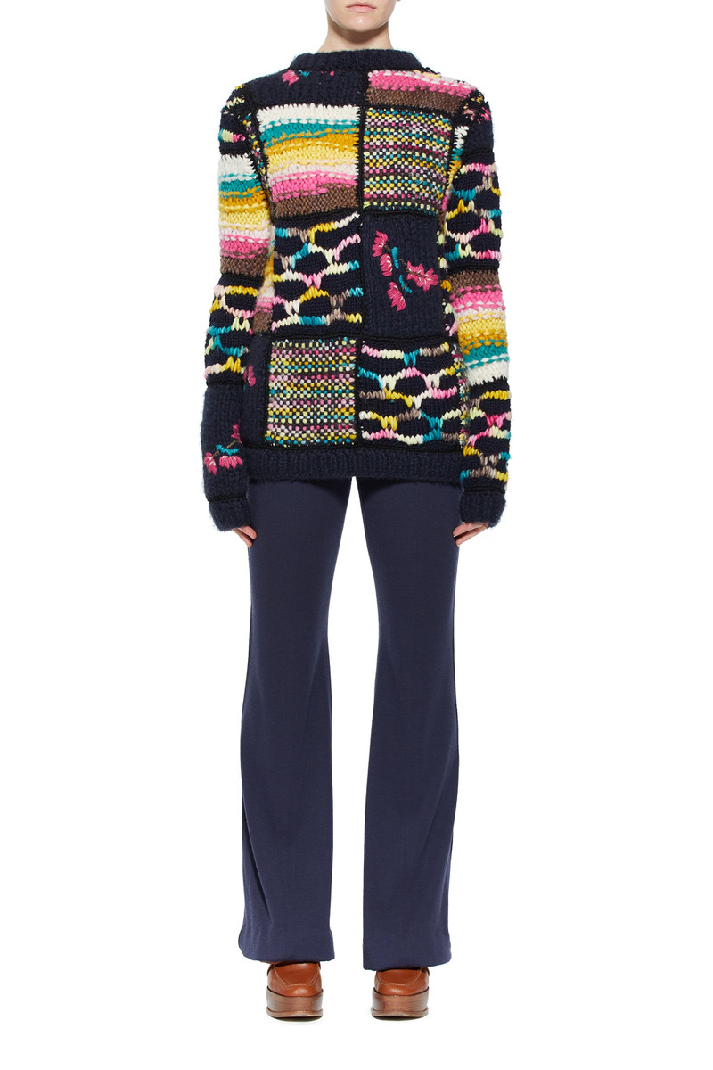 GABRIELA HEARST Lawrence Patchwork Sweater in Welfat Cashmere outlook