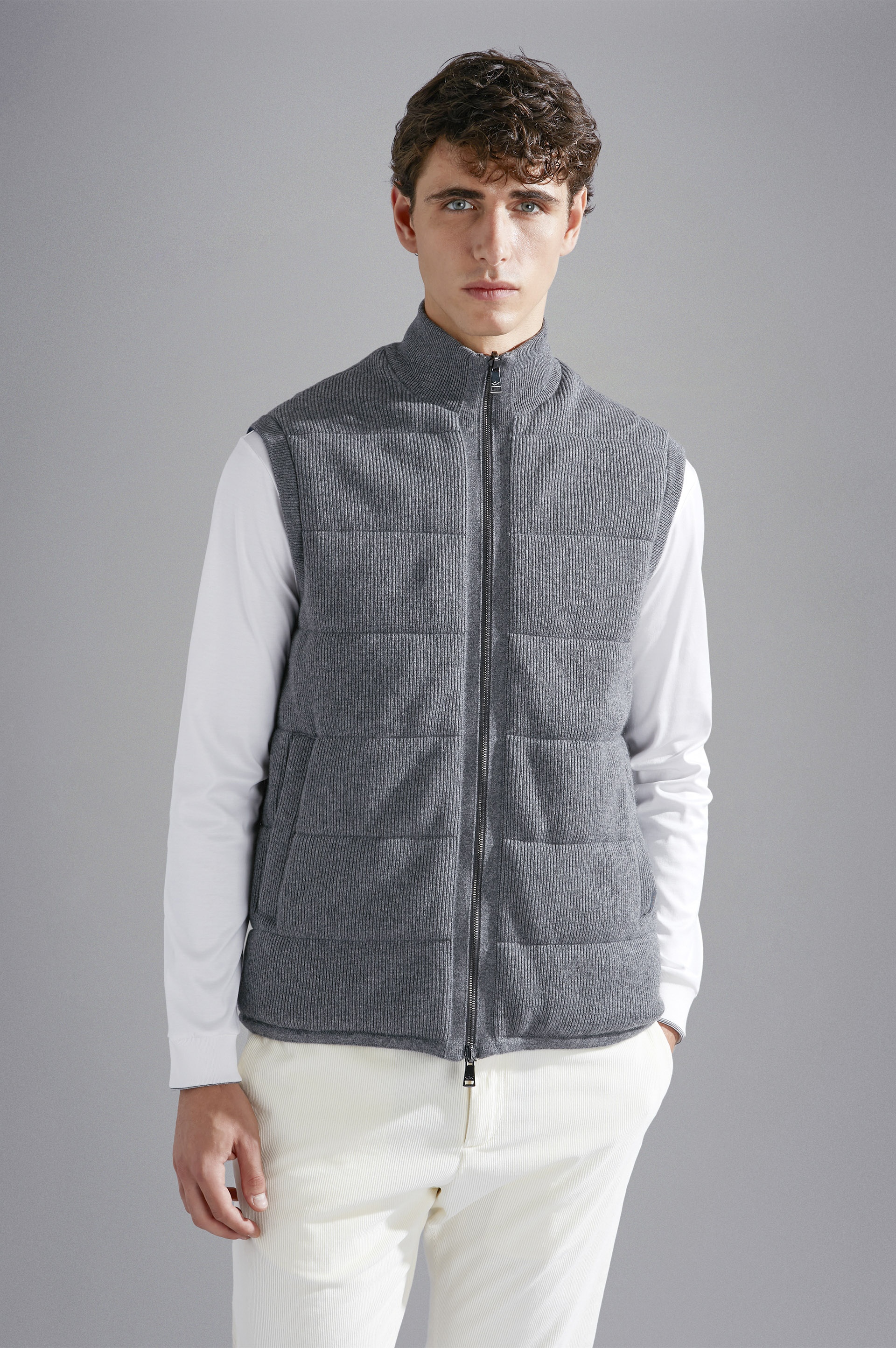 WOOL, CASHMERE AND TYPHOON PLATINUM HYBRID VEST - 8