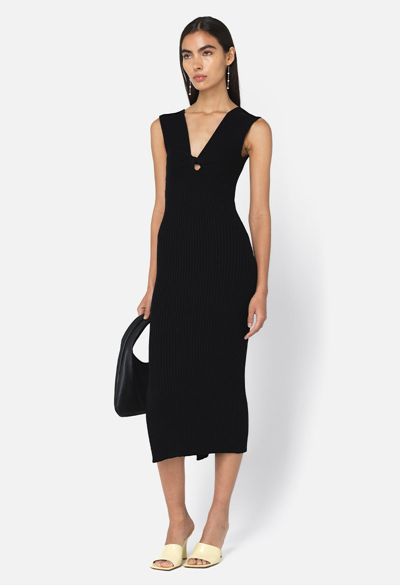 PIPER SILK RIB TWIST DRESS 3