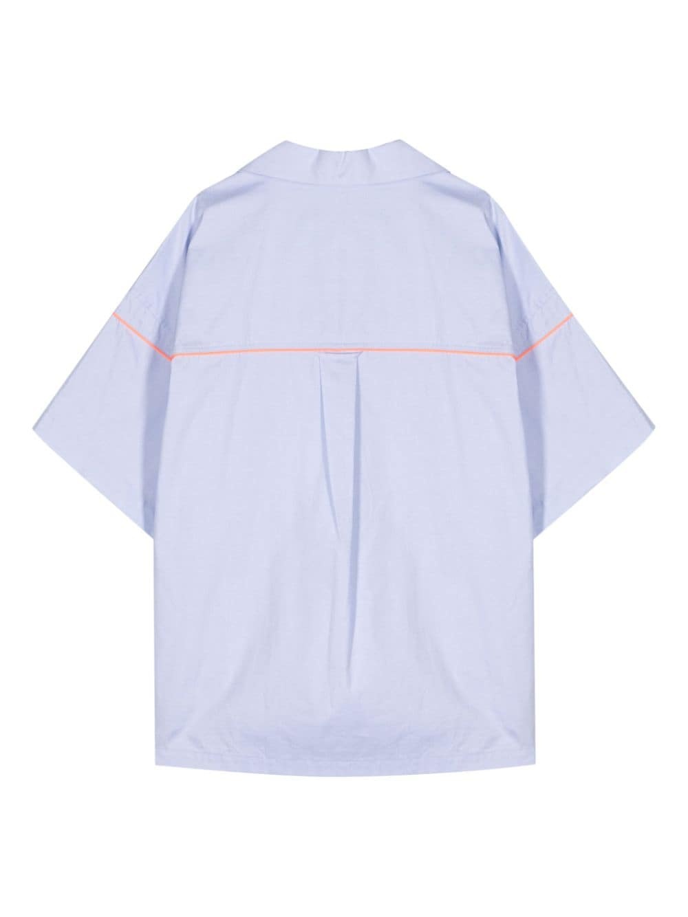 logo-embroidered cotton shirt - 2
