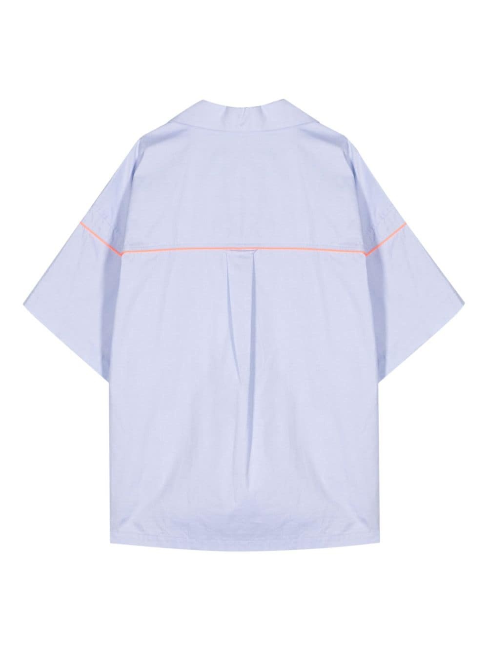 logo-embroidered cotton shirt - 2