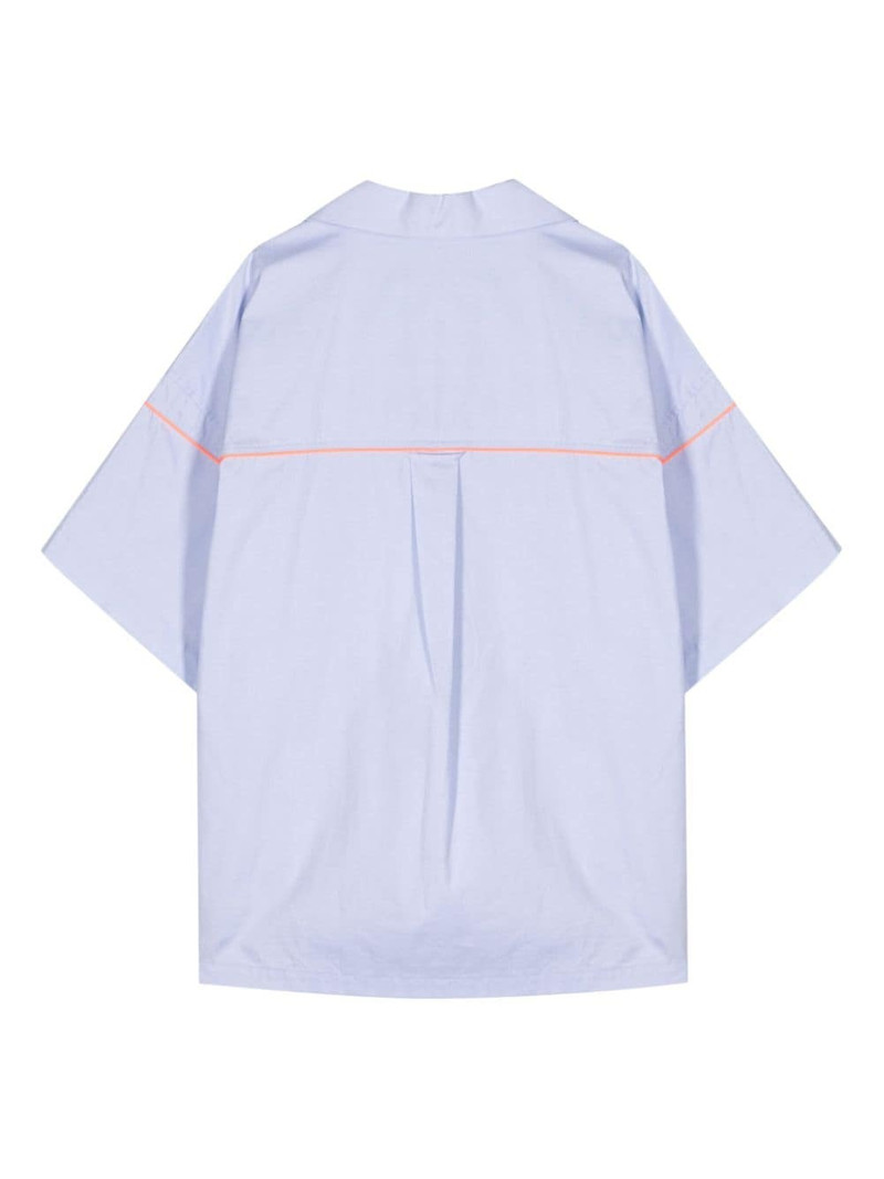 Kolor logo-embroidered cotton shirt outlook