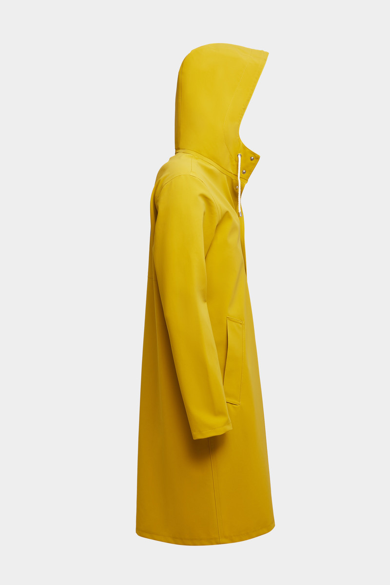 Stockholm Long Matte Print Raincoat Gold 5