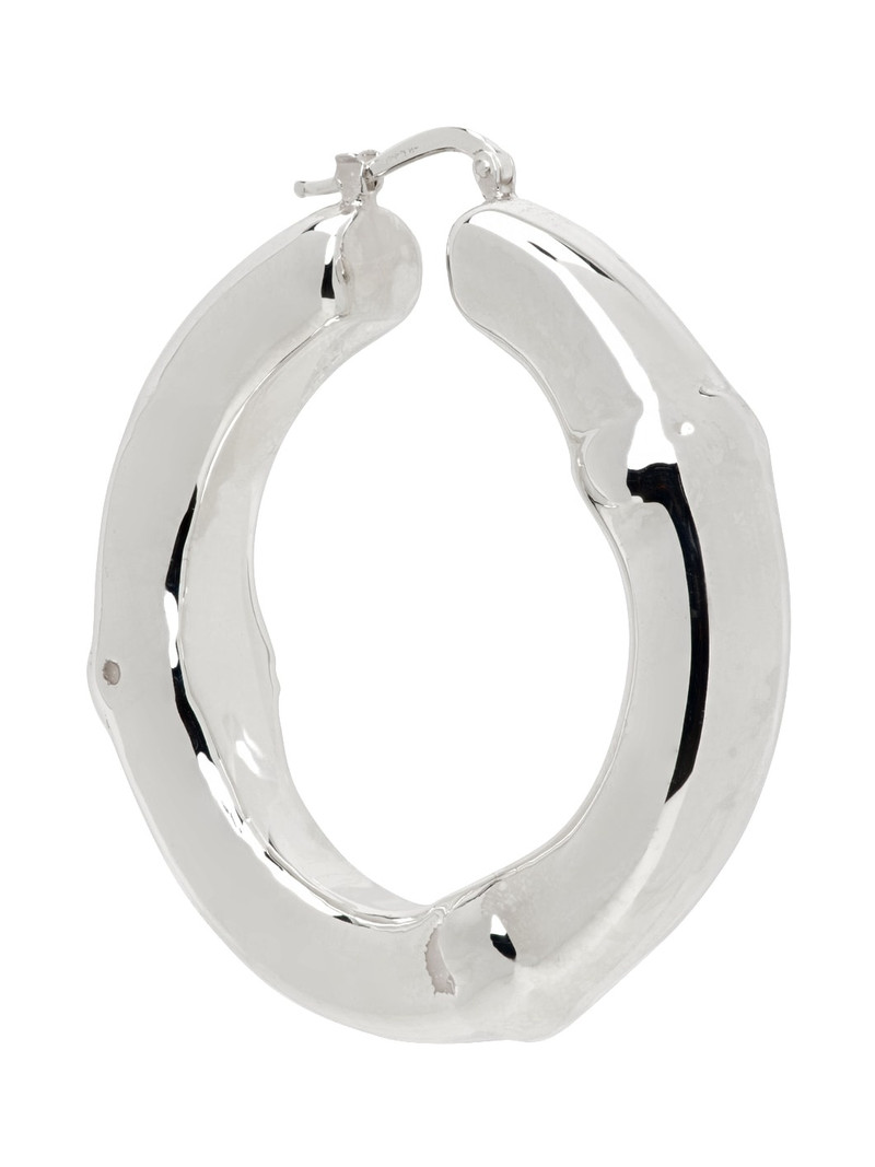 Jil Sander Silver Hoop Single Earring outlook