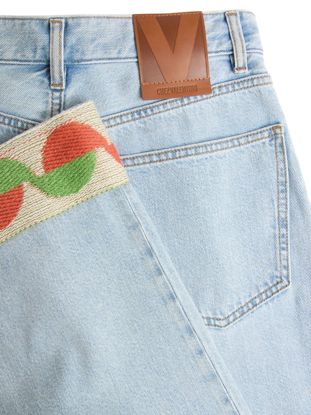 jacquard-trim jeans - 3