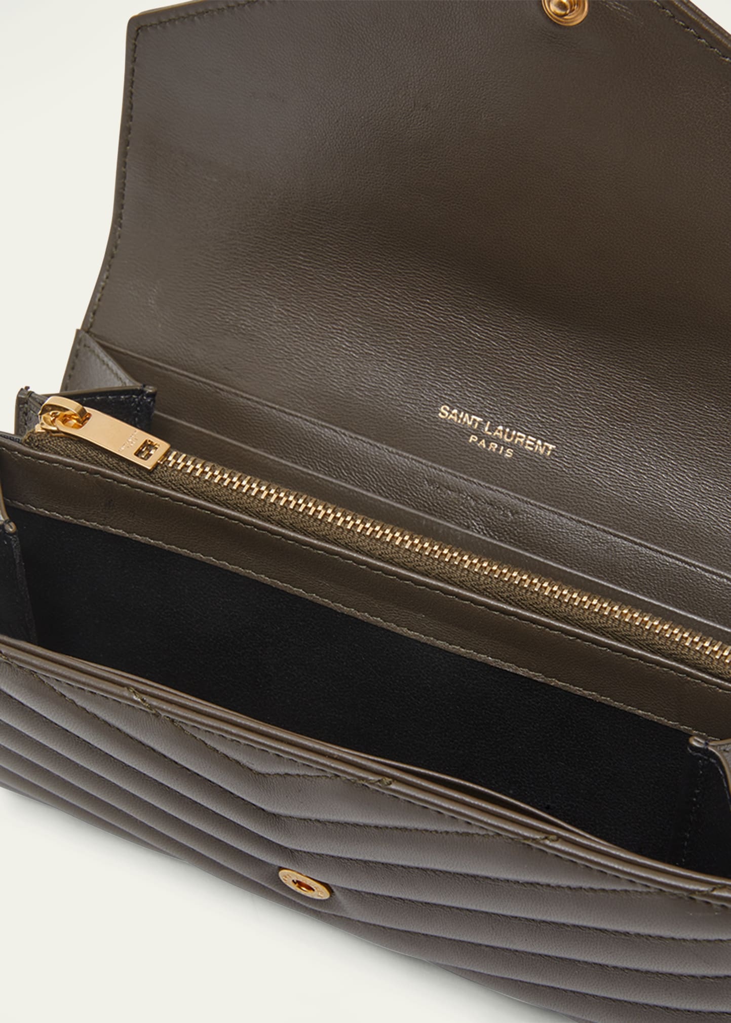 YSL Monogram Large Envelope Flap Wallet in Smooth Leather - 4