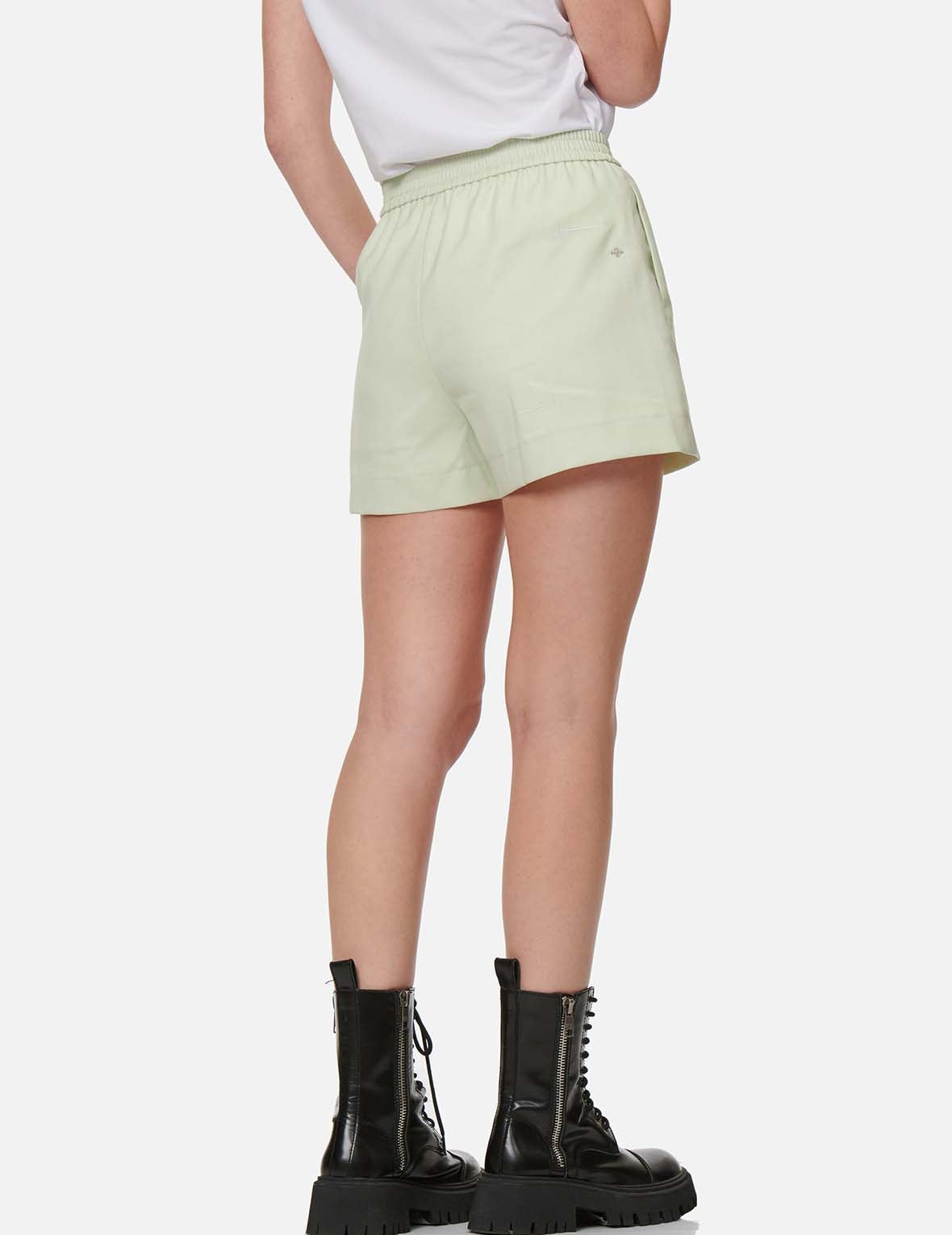 Slogan Embroidery Wool-blend Shorts - 4