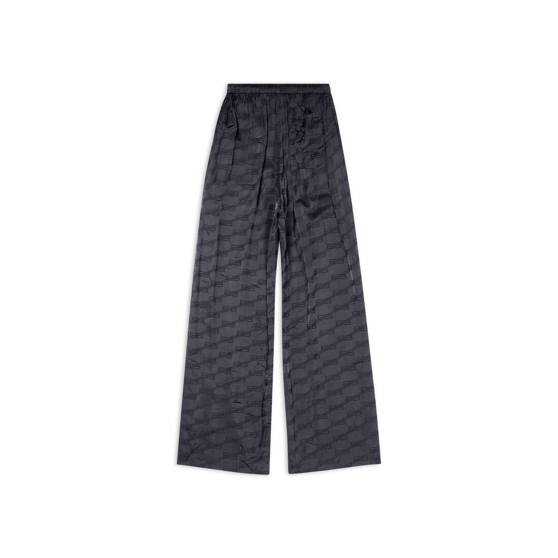 Men's Bb Monogram Jacquard Pyjama Shorts in Black - 6