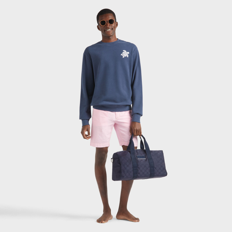 Men Cotton Seersucker Bermuda Shorts 5