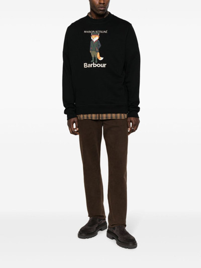Barbour logo-print cotton sweatshirt outlook