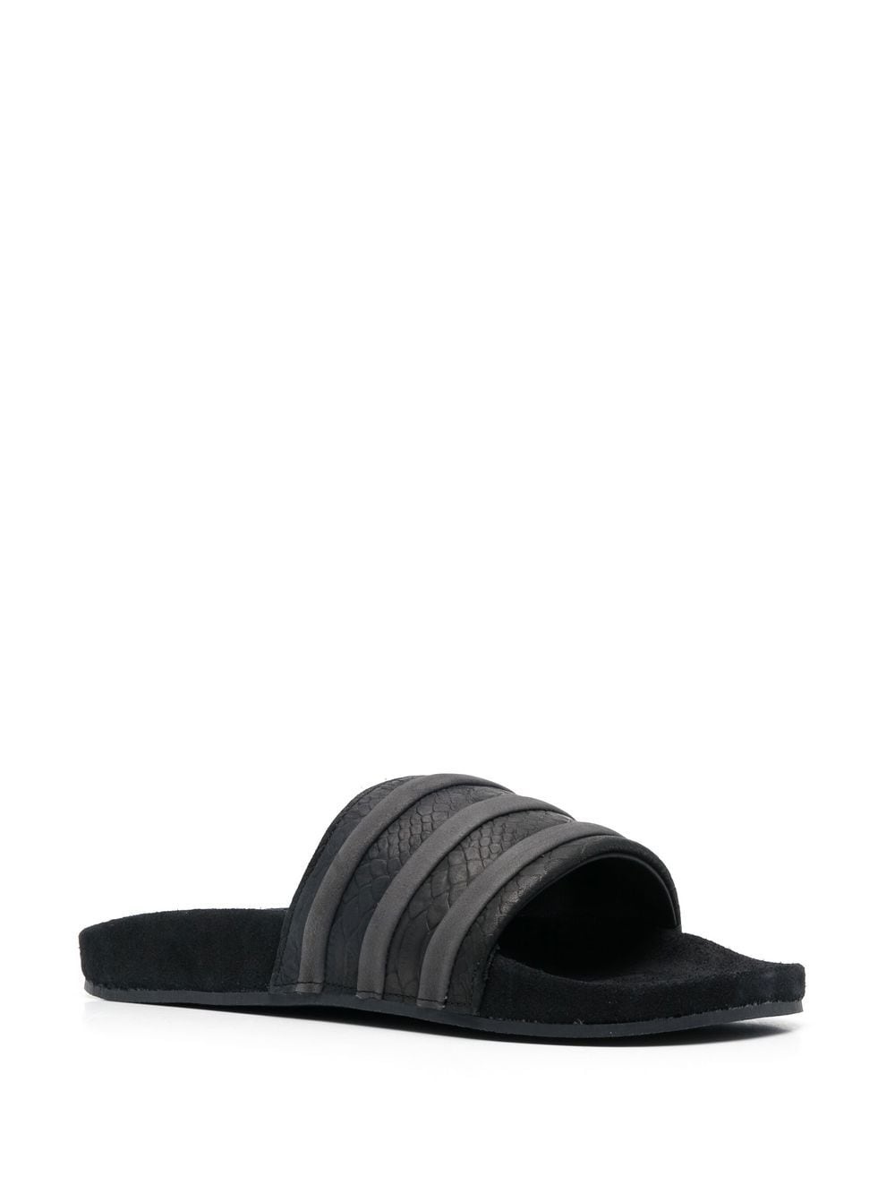 embossed-logo stripe-detail slides - 2