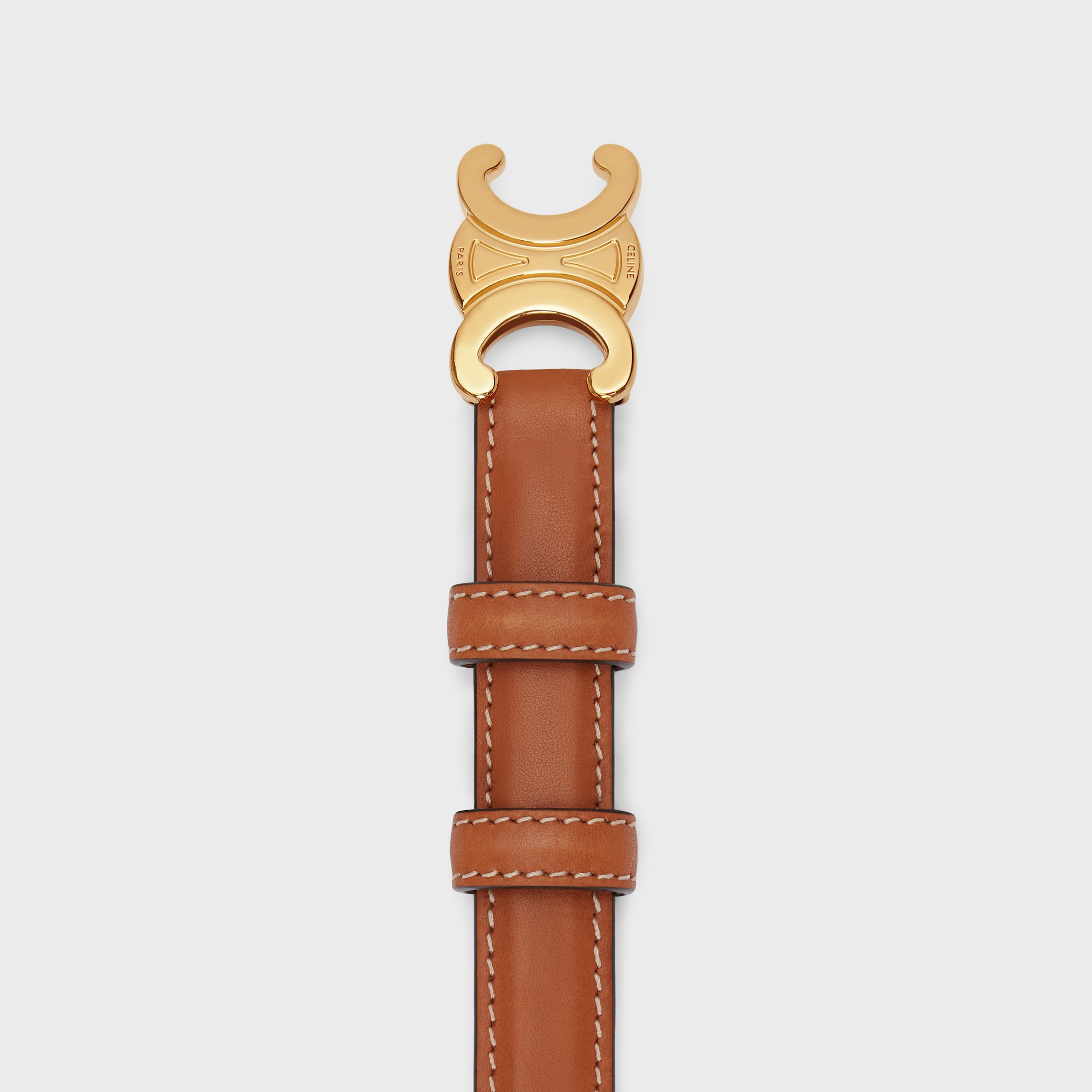Small Triomphe Belt in Natural Calfskin - 4
