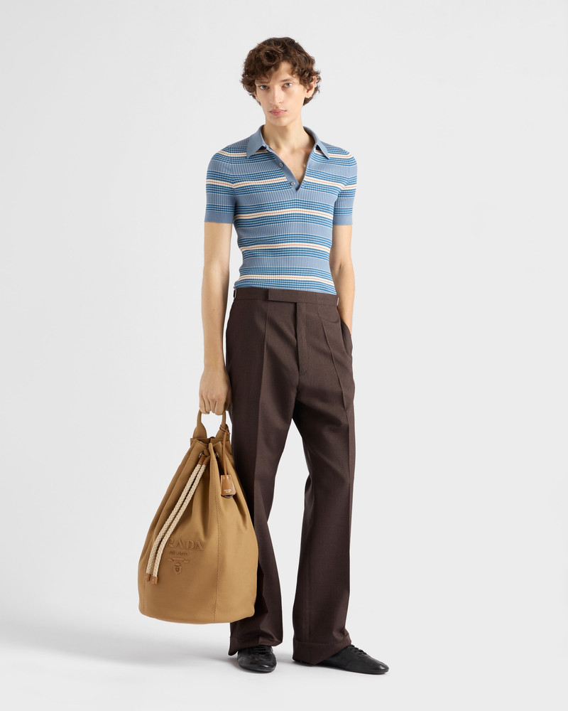 Prada Canvas drawstring duffle bag outlook