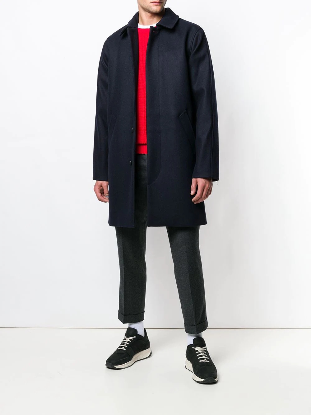 boxy single-breasted coat - 3