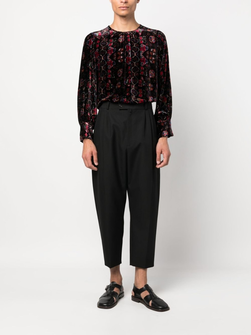 Pierre-Louis Mascia velour paisley-print blouse outlook