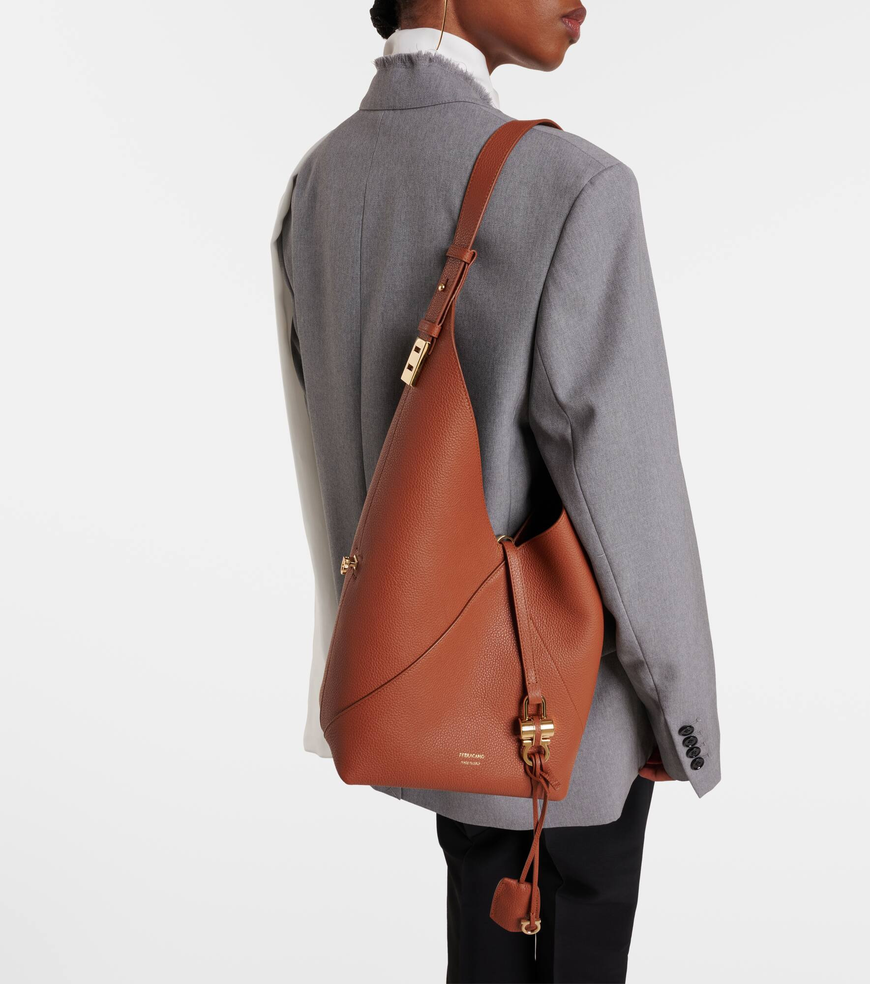 Origami Medium leather shoulder bag - 6