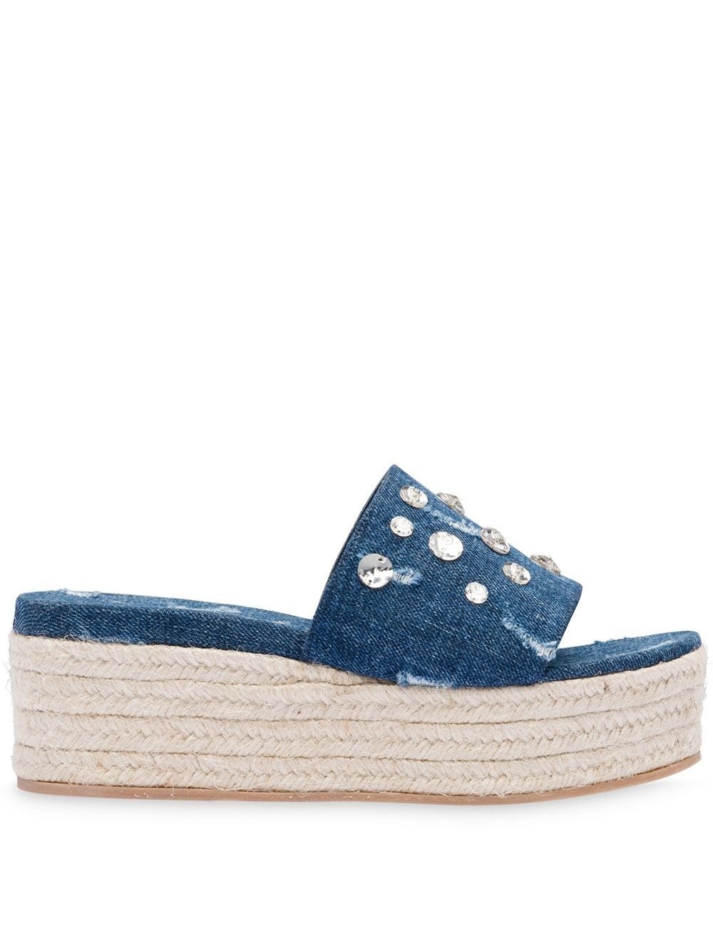 denim platform sandals - 1