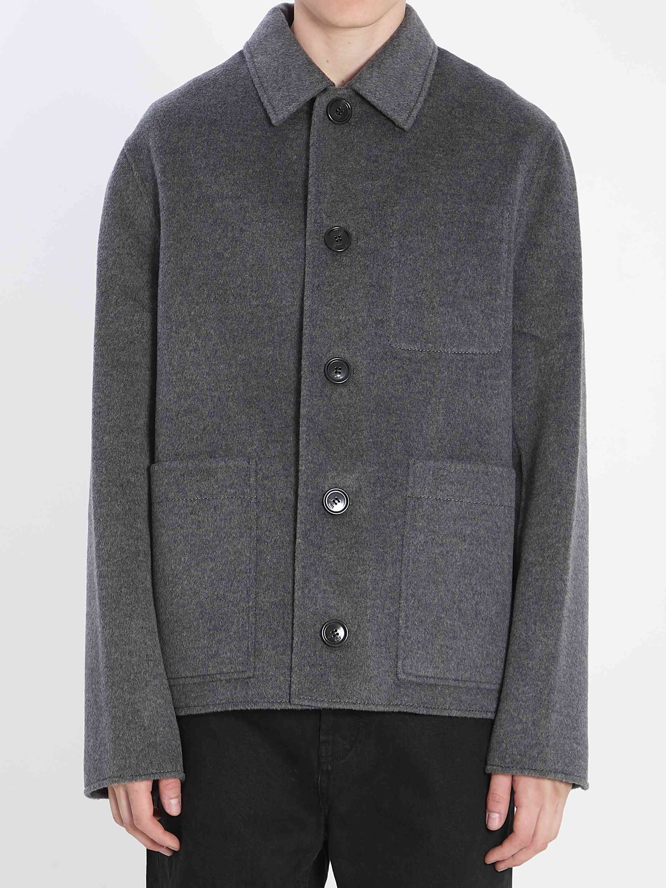 Ami Paris Men Wool And Cashmere Jacket - 1