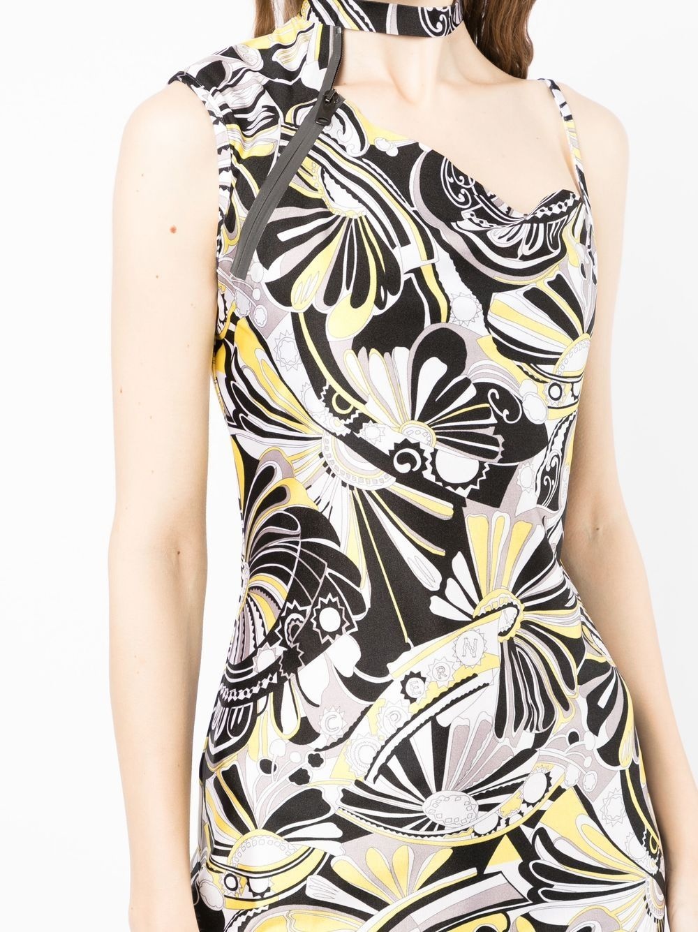 abstract-print cut-out dress - 5