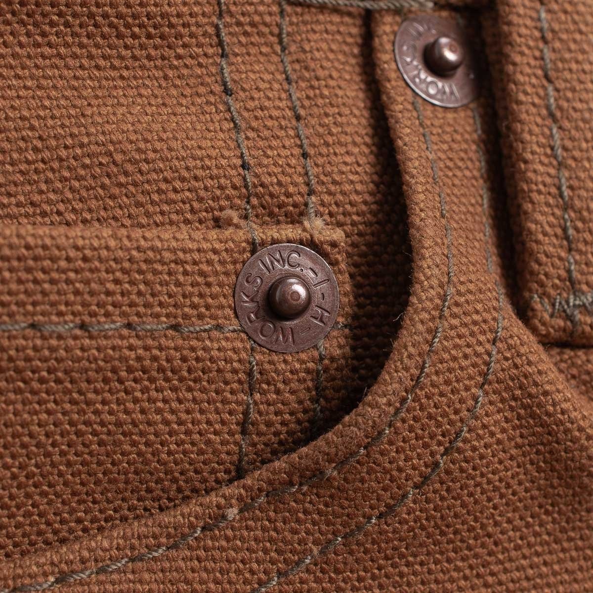 IH-777D 17oz Duck Slim Tapered Cut Jeans - Brown - 8